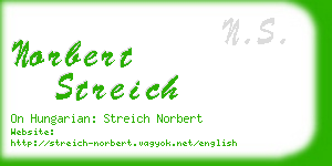 norbert streich business card